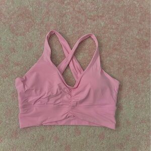 Pink sports bra